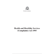 Health and Disability Services (Complaints) Act